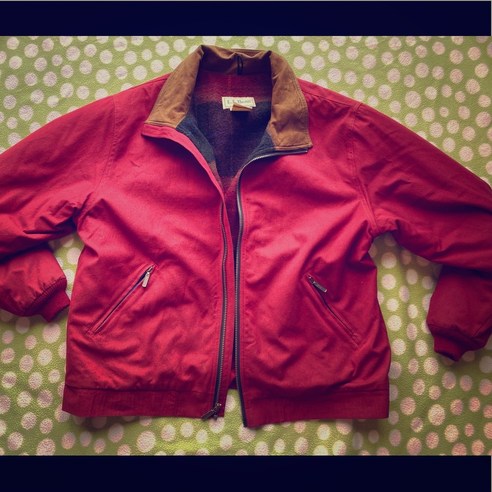 Vintage LL Bean jacket with wool plaid lining